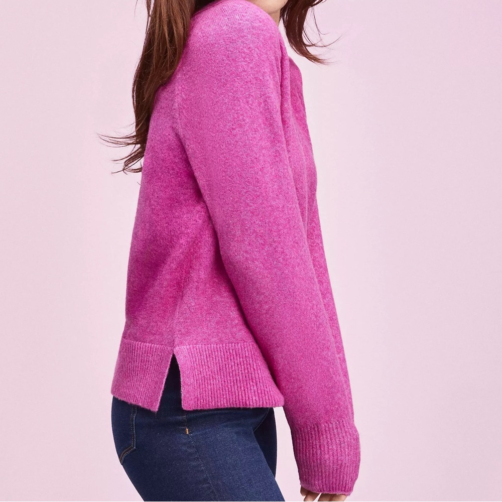 Loft raspberry v-neck sweater